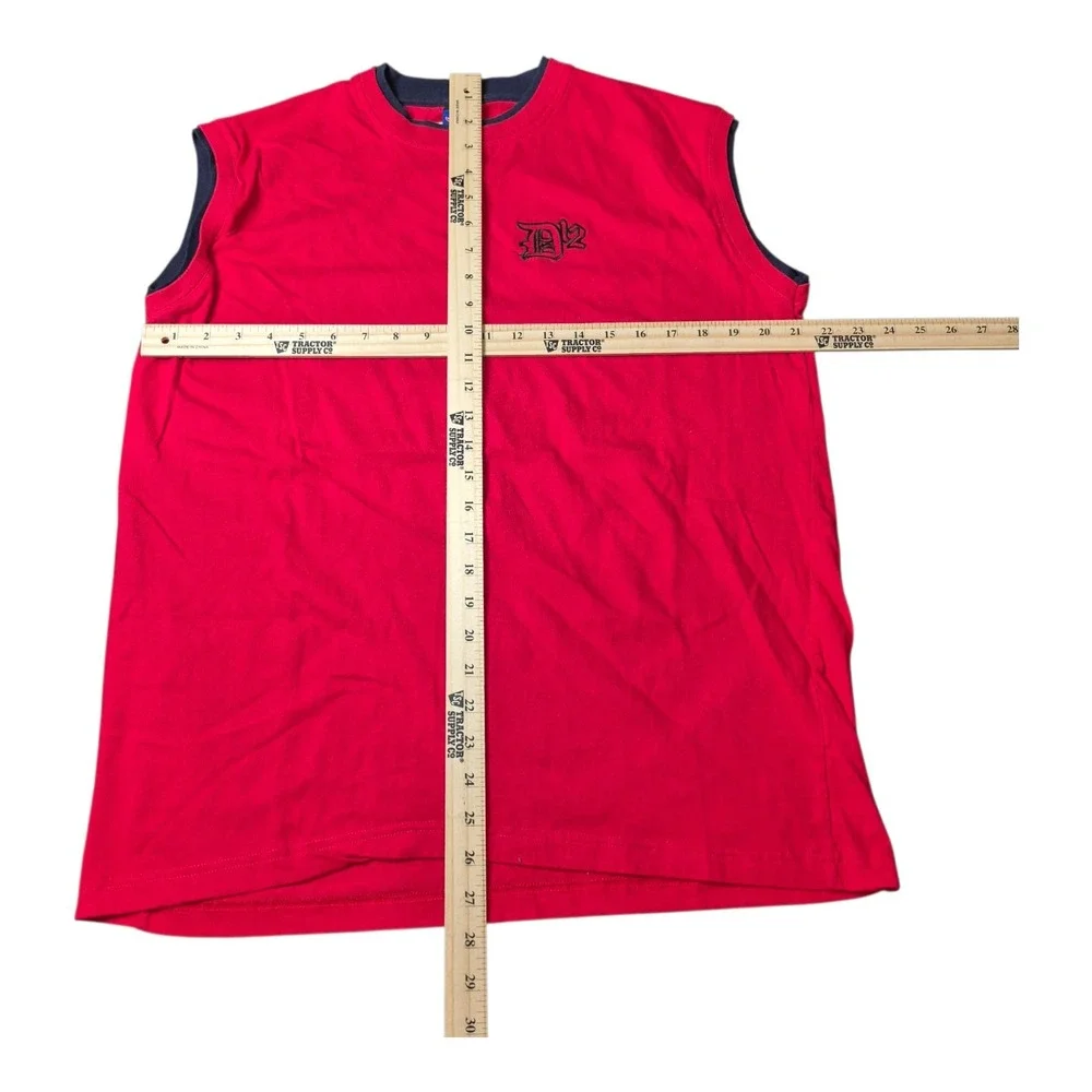 D12 Mens Medium Y2K Sleeveless Tank Top Red Hip Hop Rap‎ Tee 2000s Streetwear